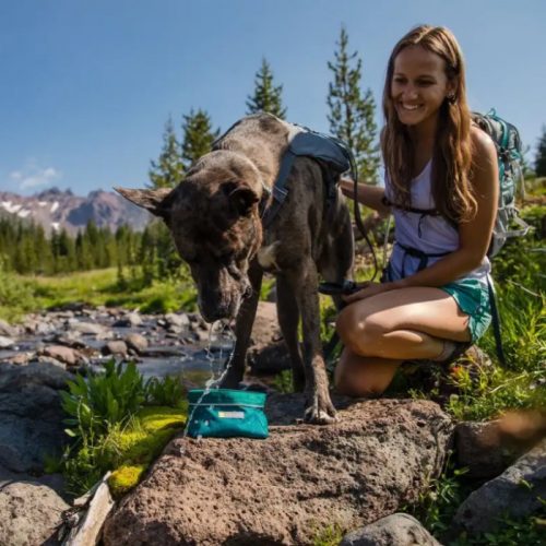 Ruffwear Quencher Collapsible Dog Bowl Tumalo Teal