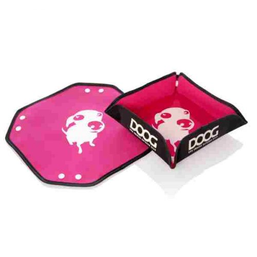 DOOG Pink foldable dog bowl