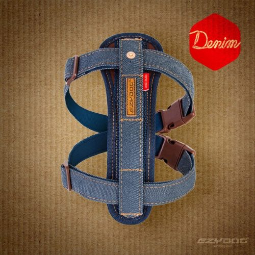 Denim EzyDog Chest Plate Harness
