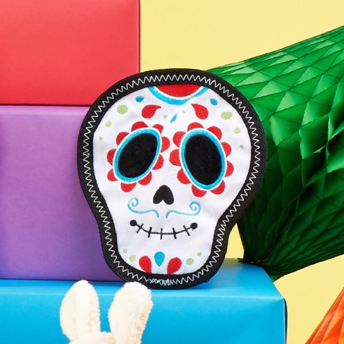 ZippyPaws Santiago the Sugar Skull Z-Stitch Dog Toy