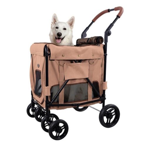 Ibiyaya Gentle Giant Easy-Folding Pet Wagon Peach