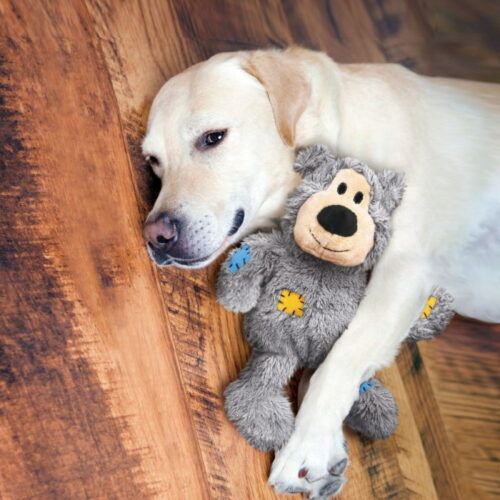KONG Wild Knots Teddy Bear Dog Toy_Grey