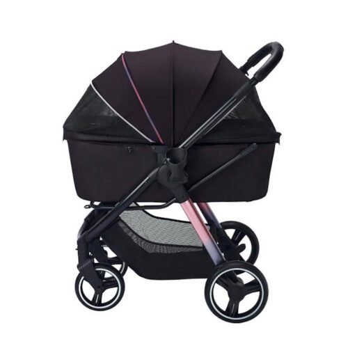 Ibiyaya Retro Luxe Foldable Pet Stroller Black