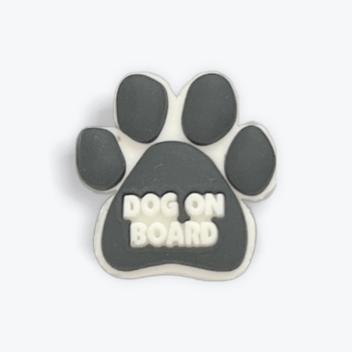 Dog on Board Shoe Charm