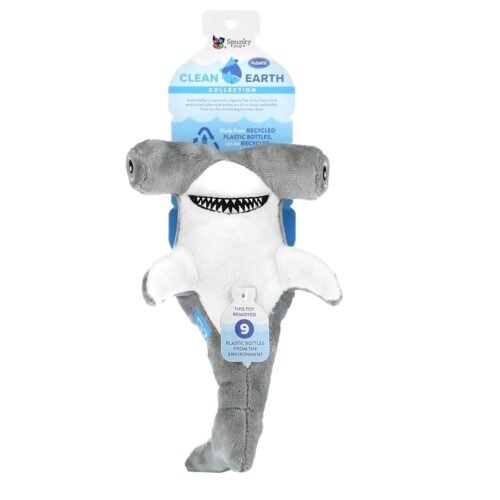Spunky Pup Clean Earth Dog Toy_Hammerhead Shark_Large
