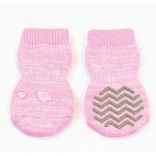 ZEEZ Hydrophobic Non-Slip Dog Socks Pink