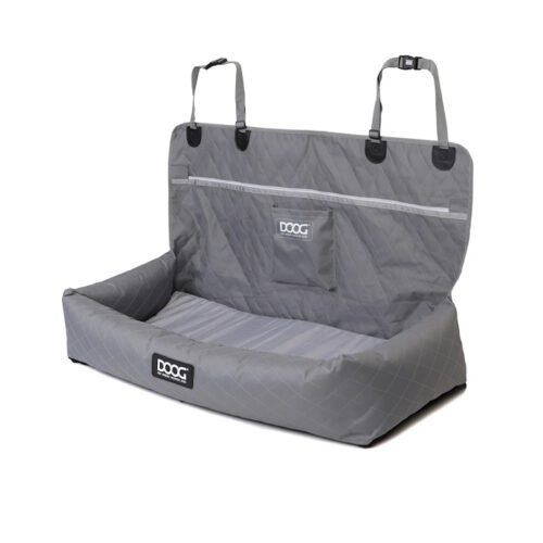 DOOG Large Backseat Car Travel Bed for Dogs_grey